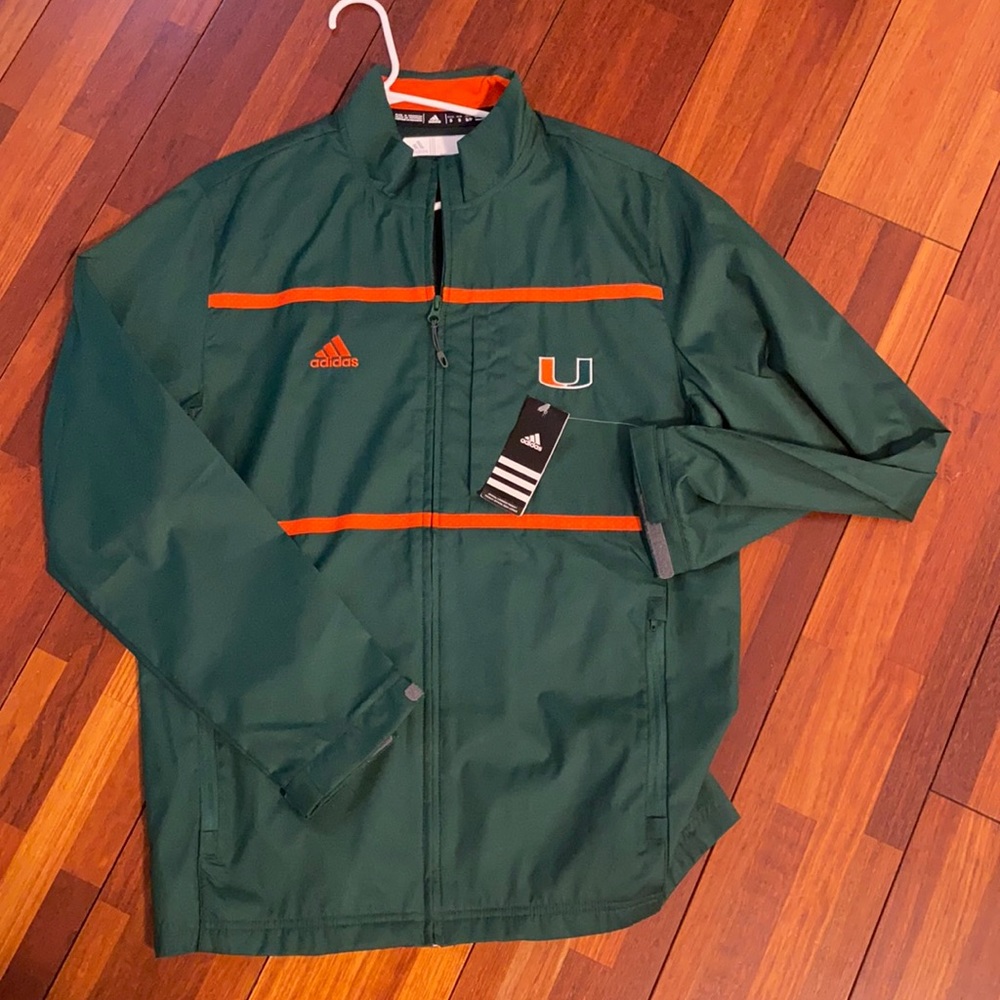 University of Miami Adidas Windbreaker NWT